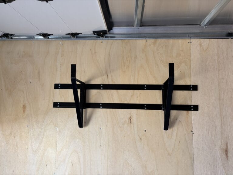 interior shovel and tool rack